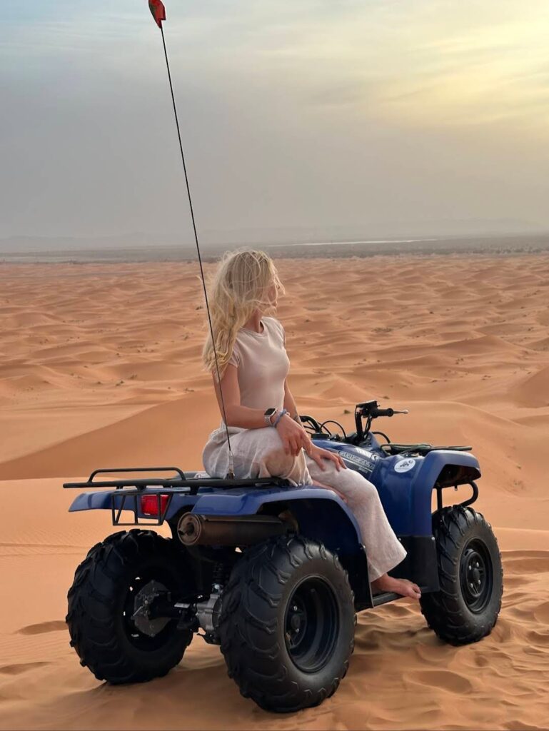 sunset view by atv ride experience sahara desert