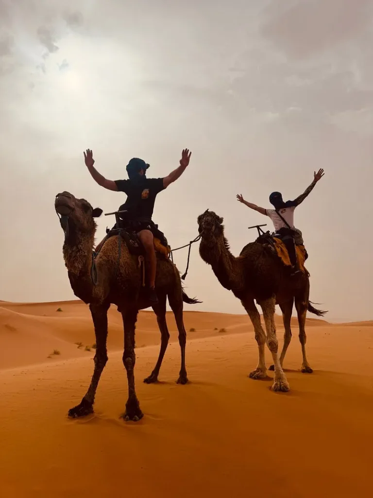 Camel Trekking during the desert tour from Marrakech