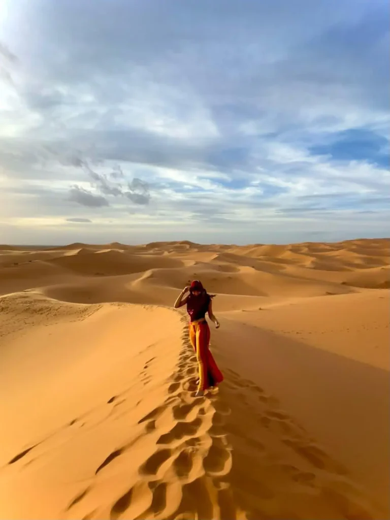 the golden dunes of Sahara Desert Morocco